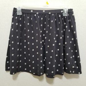 Old Navy skirt XL 14 polka dot dots print circle skater pull on waist mini
